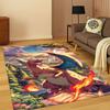 Pokemon Charizard Pikachu Cartoon Child Carpet Rug for Playroom Living Room Bedroom Doormat Decor,Kid Non-slip Game Mat Gift