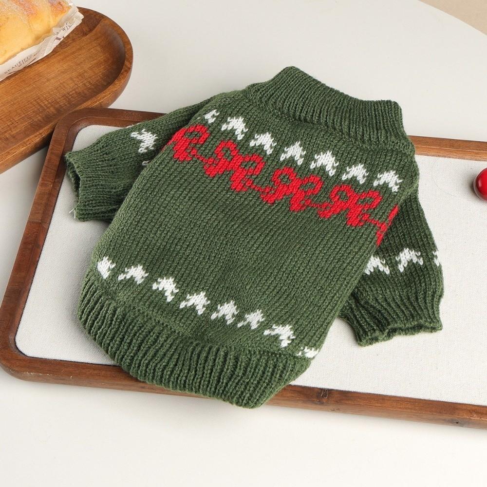 Pet Outfits Winter Dog Clothes Xmas style Dog Turtleneck Cute Knit Puppy Pullovers Pet