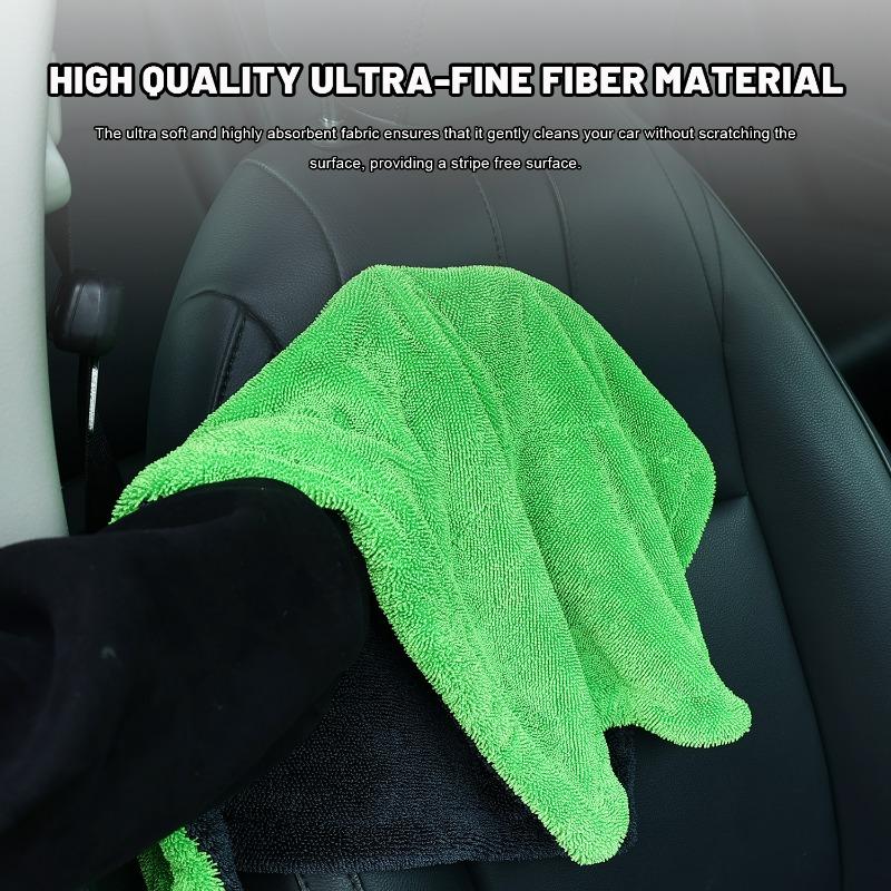 Car Drying Towel Super Absorbent and Scratch-Free Large Double Sided for Auto Detailing Rag 1200GSM Twist Loop Microfiber Towel