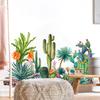 Tropical Plant Cactus Vinyl Mural Stickers On The Wall Baseboard Home Decorations For Living Room Kids Bedroom Bathroom Porch
