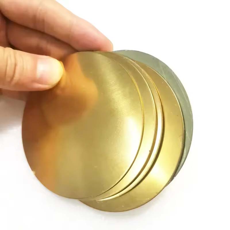 Dia 20mm-100mm H62 Brass Round Plate Circular Flat Sheet Disc CNC Metal Material Thick 0.5mm 0.8mm 1mm 1.5mm 2mm 2.5mm 3mm - 6mm