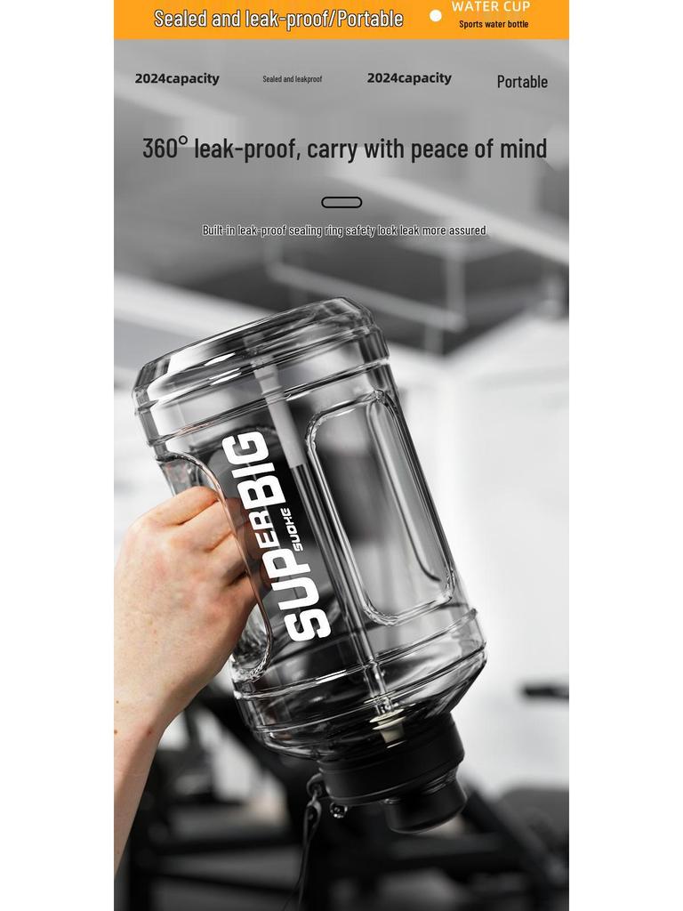Durable Large-Capacity Sports Water Bottle – Anti-Fall, Wear-Resistant, Portable for Men & Women