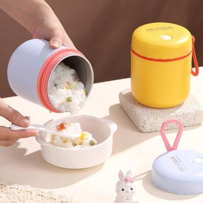 Leak-Proof Insulated Food Jar with Spoon Insulated Soup Cup Food Thermal Jar  for Working Office