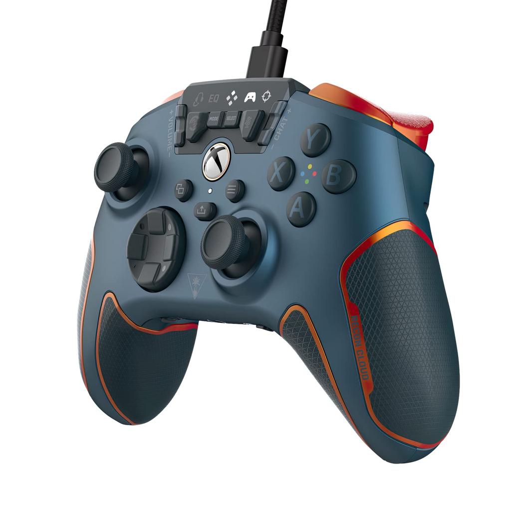 TURTLE BEACH Recon Cloud Wired Bluetooth Controller for and Blue Gamepad with Rear EQ Footstep Side and Aim Officially Licensed by Xbox, Steam,