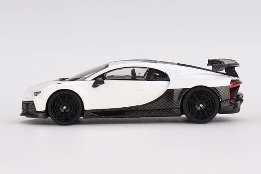 TrueScale Miniatures MINI GT 164 Bugatti Chiron Pur Sport White Left-hand Drive Finished Product