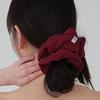 Sheer Double Hair Scrunchie - Deep Red