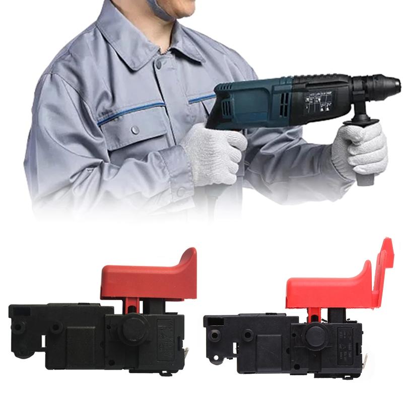 Professioneller Handbohrer Auslöseschalter Geschwindigkeitsregelschalter Druckknopf Elektrowerkzeug Ersatzteile AC 250V 4A 5E4