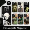 F-Funny A-Alien Phone Case For iPhone17,16,15,14,13,12,11 Plus,Pro Magnetic For Magsafe Wireless Charging