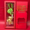 Year of the Horse Gold Pendant Keychain - Elegant Horse Charm Gift and Cultural Souvenir