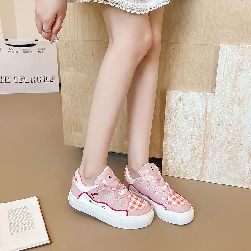 Platform comfortable board shoes women's spring and autumn new cute versatile cat little white shoes fashion casual women's shoes trend