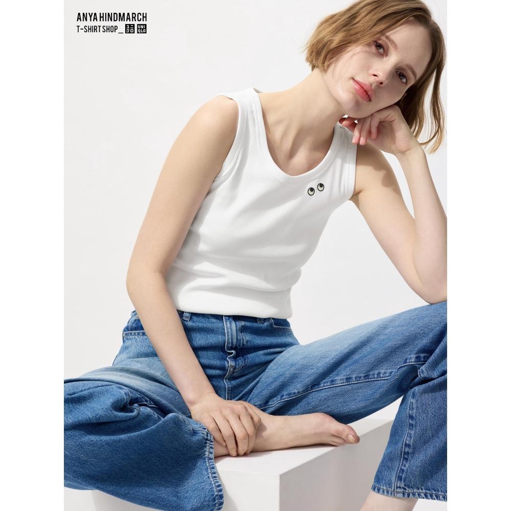 

Uniqlo Japan T4Tank Ribbed Tank Top 09 BLACK/XXL