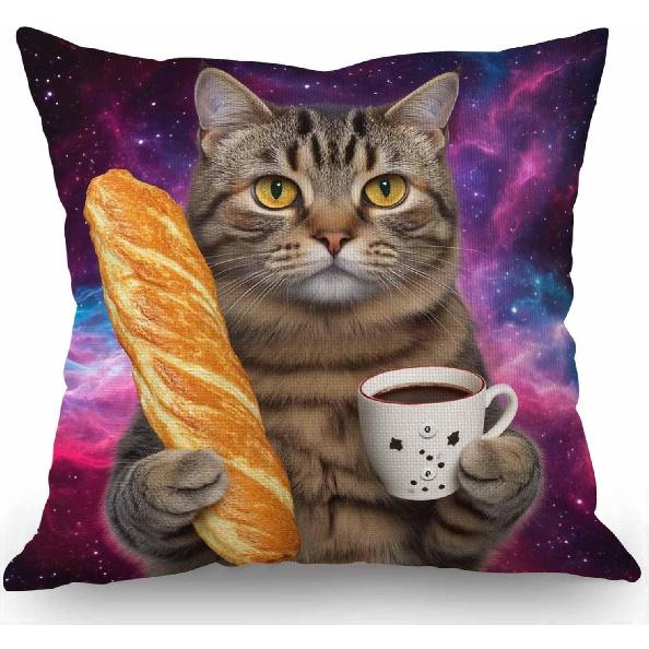 Swono Funny Llama Decorative Throw Pillow Cover Case,Sup Llama Cotton Linen Outdoor Pillow Cases Square Standard Cushion Covers for Sofa Couch Bed