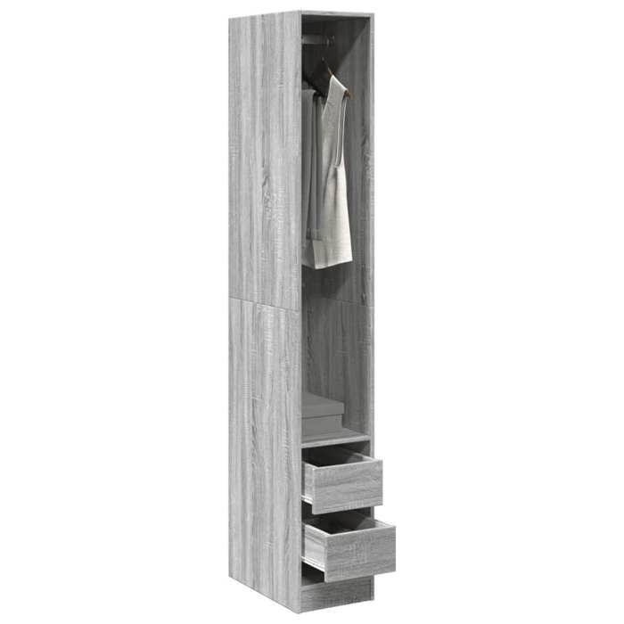 VidaXL Garde-robe sonoma gris 30x50x200 cm bois d'ingénierie 3307743