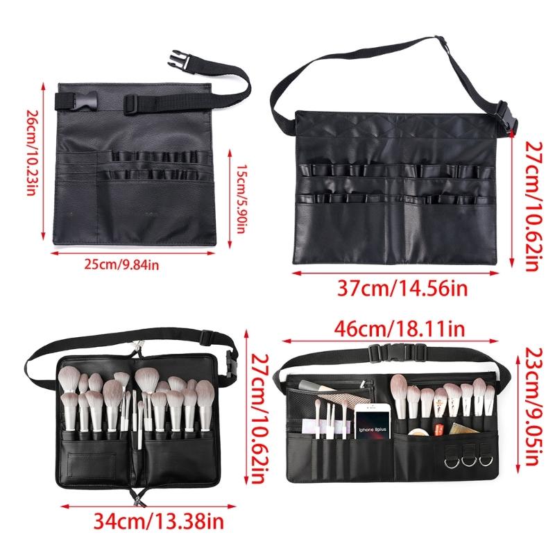 Portable Makeup Brush Storage Bag Multifunctional Waist Pack Brushes Organizer for Travel and Daily Use