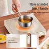 BEAR 304 Stainless Steel Hot Oil Pouring Pot with Wood Handle