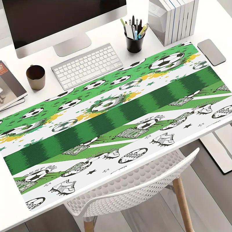 Soccer Theme Mouse Pad, Non Slip Rubber Base, Multifunctional Office & Home Decor, Perfect for Workspace Personalization.