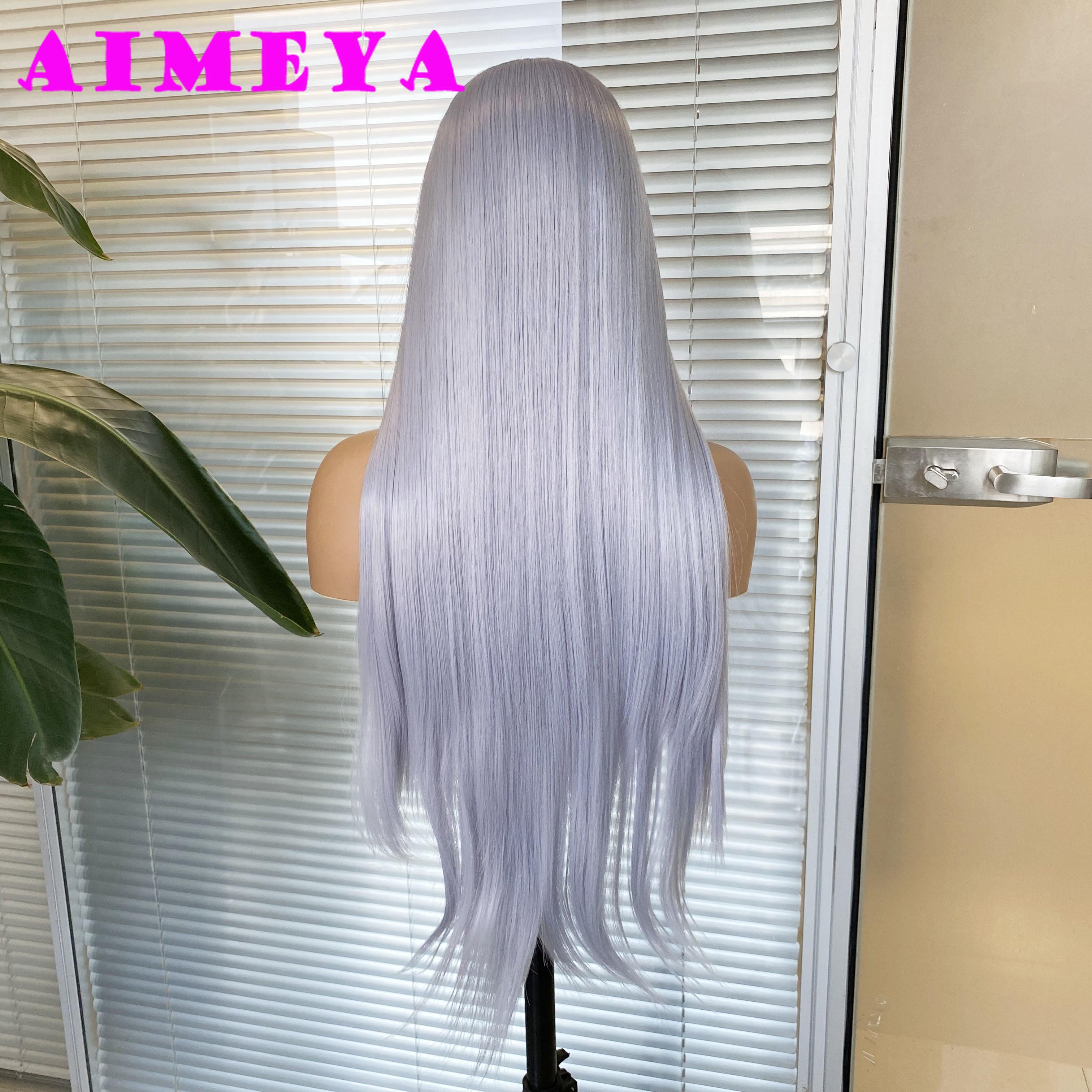 

AIMEYA Hot Red Lace Front Wigs for Fashion Women Heat Resistant Synthetic Hair Long Silky Straight Wig Orange/Yellow/Black Green (as the picture,18inches&Lace Front)