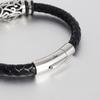 Trendy Men Jewelry Genuine Leather Bracelets Men Stainless Steel Grain Clasp Charm Rope Bracelets&Bangles Male Jewerly