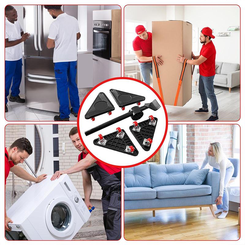 Neuer Schwerlast-Möbelheber Transportwerkzeug Möbelroller Set 4 Gleiter 1 Radstange zum Heben Bewegen Möbelhelfer