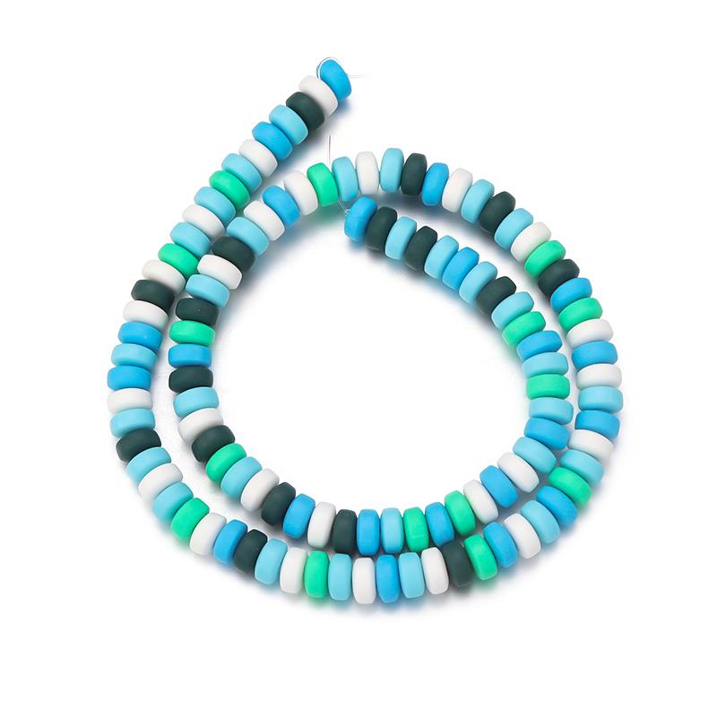1 String Flat Round Soft Beads Colored Pottery Hole 2mm Spacer Bead For Diy Bracelet Necklace Women Jewelry Accessories Supplies