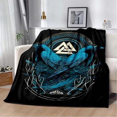 Die Vikings Fashion Blanket-Lightweight Flannel Throw for Sofa and Bed ,Digital Printed Blanket with Soft & Worm Flannel Fabric