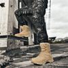 Fashion Male Comfortable High Top Hiking Shoe All-match Male Basic Boots Outdoor Leather Casual Shoes Fashion Men's Motorcycle Boots