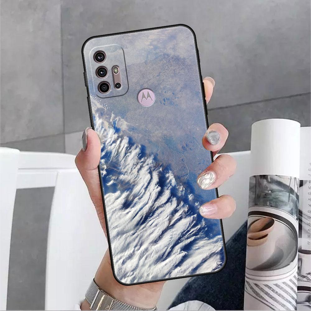 Luxury Marble Pattern Soft Case For Motorola G60 G30 Edge 20 30 G22 G9 Play G52 G8 G9 Power G50 One Fusion Black Phone Coque