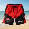 Ducati Pánské rychleschnoucí plavky Racing 3D Print, Plážové boardshorty se stahovací šňůrkou v pase pro letní sporty a volný čas