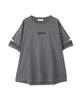 FADE WASH CUFFS OPEN EMBROIDERY TOPPS Women's F 410 Charcoal 783-3934602