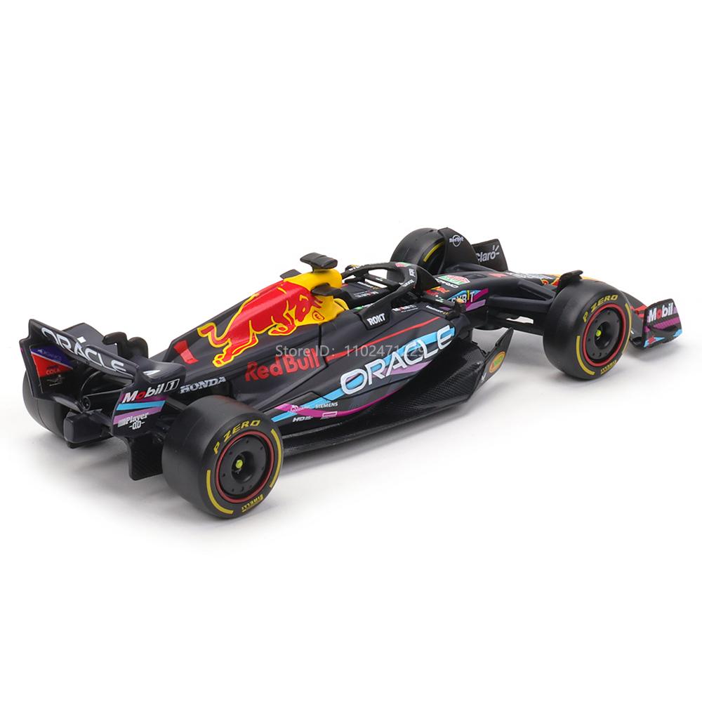 ABAJ1 Bburago 1:43 F1 Red Bull Racing TAG Heuer RB19 Miami GP 2023 #1 Verstappen #11 Perez Alloy Car Die Cast Model Toy Collectible