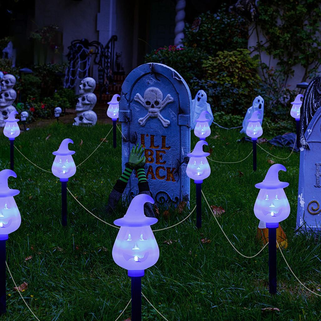 Halloween 6 Pack Pumpkin Battery Powered Outdoor For Halloween Walkway Garden Yard Decoration