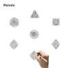 7 Pcs Yellow Blue Tree Vine Metal Dice Solid Metal Polyhedral Dice Set Suitable for Role-Playing RPG Board Game Dice RPG