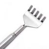Stainless Steel Extendable Back Scratcher Portable Hard-to-Reach Areas Five-Teeth Telescoping Handle Back Scratcher Massager Tools