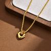 Women'S Simple Niche Love Clavicle Chain, Stainless Steel Twist Chain Heart Necklace Gold, Jewelry Nc-2404