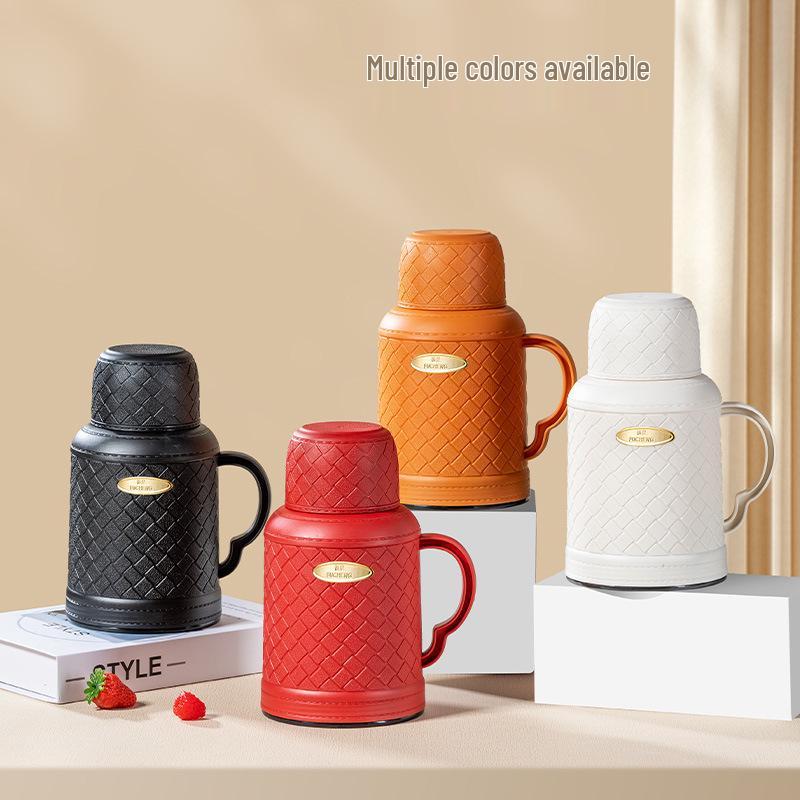 Large Capacity Glass Liner Thermos Flask - Portable Hot Water Bottle & Kettle for Home, Students & Moms