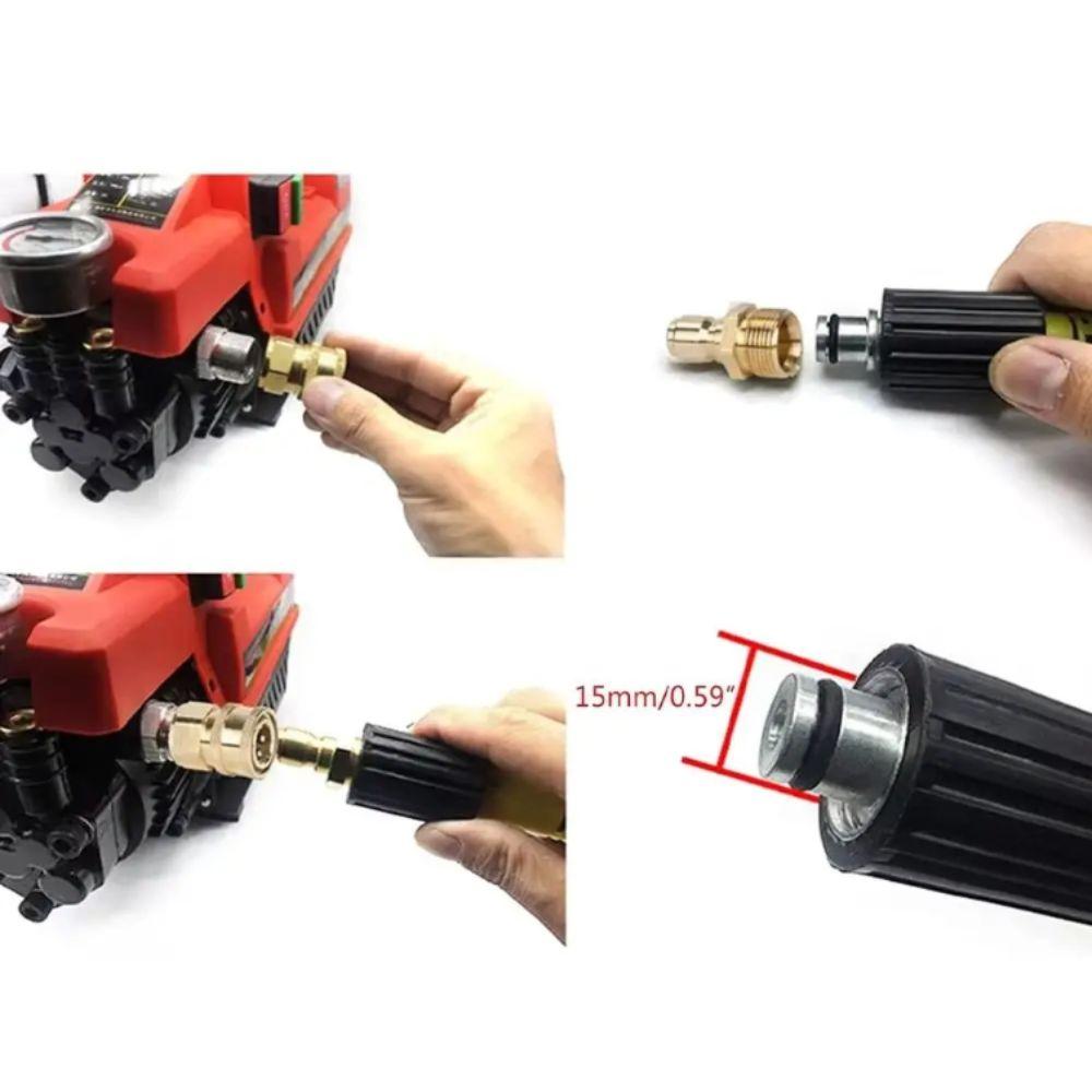 3/8 M22 Quick Connect Kits 14/15mm Adapter High Pressure Adapter Set G3/8 M22 Fittings Durable Construction Water Outlet Set