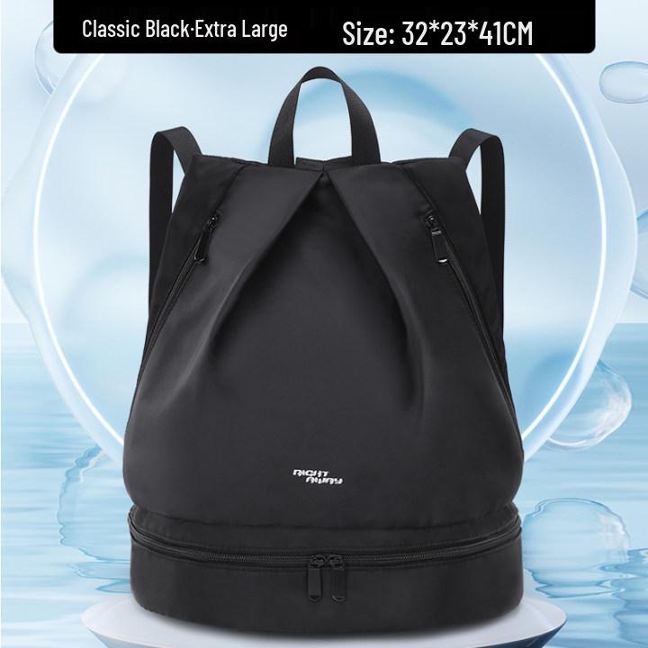 Bolsa de ginástica à prova d'água com separação entre seco e molhado, mochila unissex para natação e praia, bolsa pequena portátil para equipamentos esportivos.