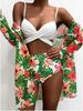 2025 Women's European & American Printed Bikini Swimsuit Beach Set
