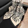 Square scarf 91CM large square scarf imitation silk satin scarf temperament women's shawl scarf headscarf windproof silk scarf thin