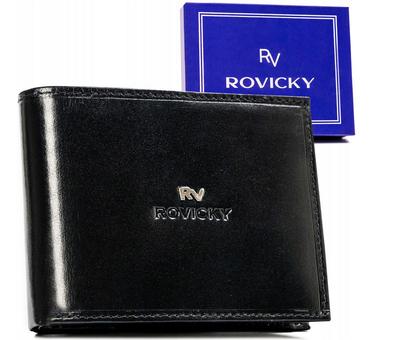 Large Men's Leather Wallet Without Clasp - Rovicky