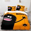 Halloween Boo Duvet Cover Cartoon Eyes for Kids Teens Adults Gift Little Monster Ghost Polyester Quilt Cover Bedroom Decoration