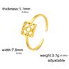 Lemegeton Barcelona Flowers Rings for Women Stainless Steel Ring Square Flower Finger Jewelry Souvenir Accessories 2026 Trend