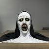 Mask Frightening Nun Costume Synthetic Latex Street Style Horror Accessory Realistic Details Halloween Horror Theme Events