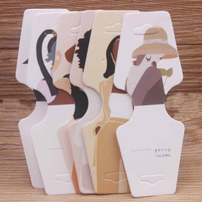 New Arrived 50pcs 4.5x12.0cm Colorful Paper Cards Printing Jewelry Necklace Bracelet Hang Tag Jewelry Display Cards Label Tag