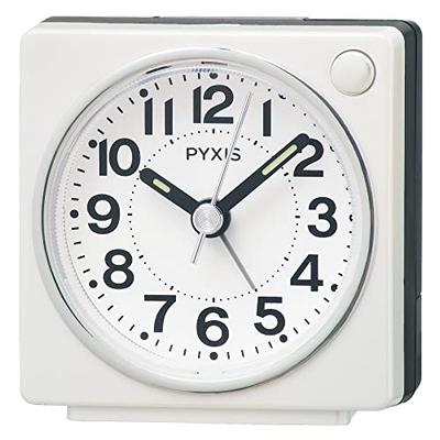 Sveglia Orologio da Tavolo Analogico Bianco Perla 65 x 64 x 38mm PYXIS NR449W