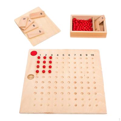 Wooden Math Manipulatives Homeschool Bead Boxed for Girls Boys Kids Children Multiplication