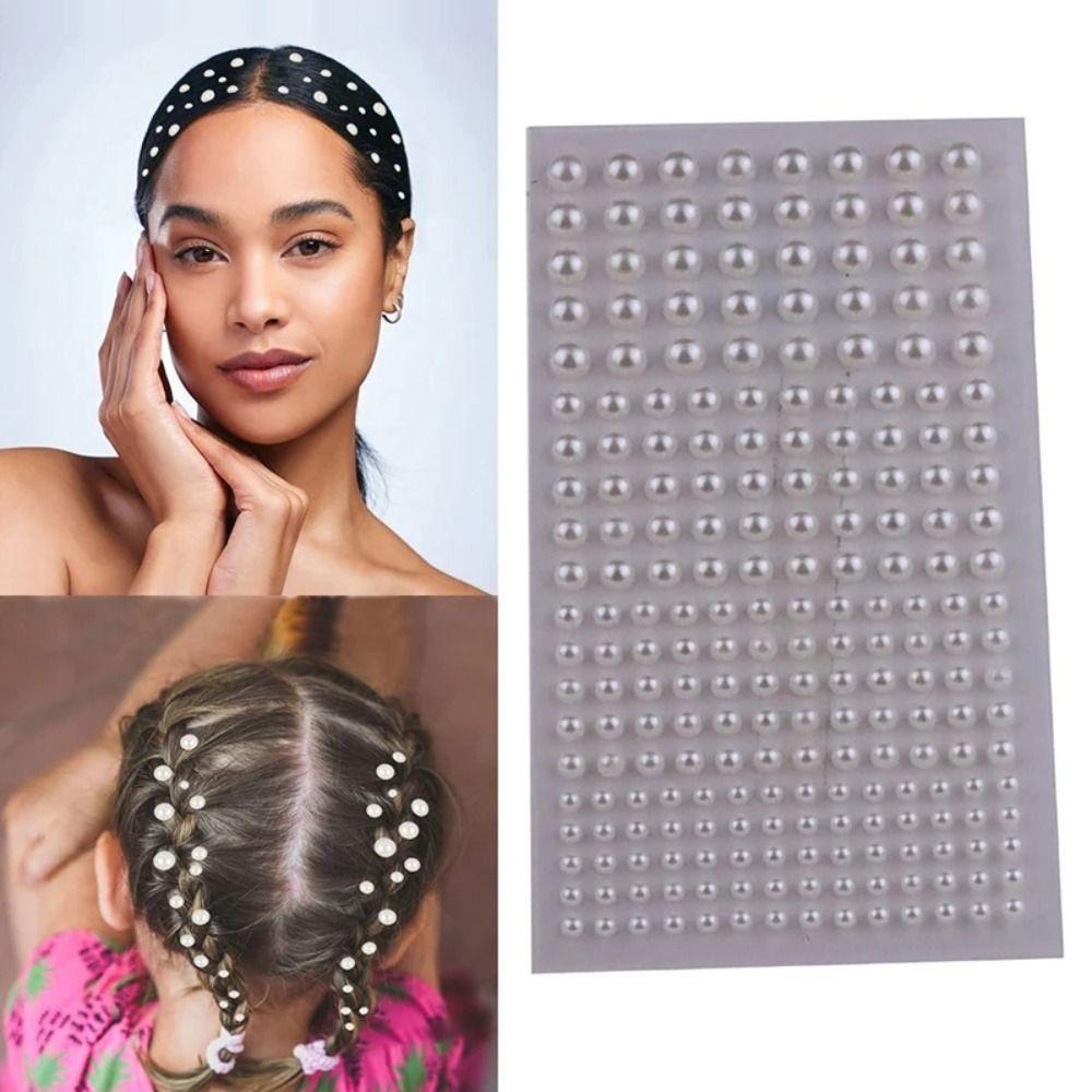 Pearls Hair Pearls Stick Self Adhesive Face Pearls Stickers Pearls Stickers  for Hair Face Makeup