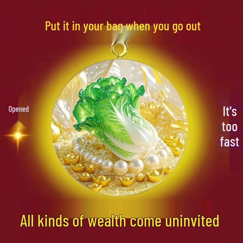 30mm Single-Sided Pendant: Good Luck Charm for Continuous Blessings, Wear for Auspicious Prayers.