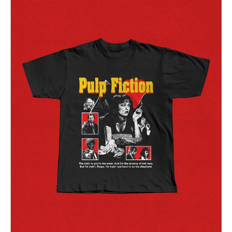 Pulp Fiction Movie Tshirt Unisexs Tshirt Summer New Fashion Cotton Unisex Tshirt M