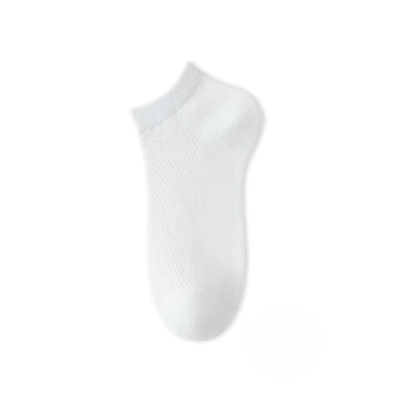 Men's Summer Thin Mesh Anti-odor, Sweat-absorbing and Breathable Boat Socks, Summer Low-top Boneless Pure Cotton Short Socks